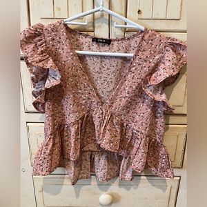 Pink floral blouse for $6